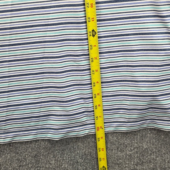 Peter Millar Summer Comfort Mens Large Striped Polo Short Sleeve Golf Casual - Picture 7 of 7